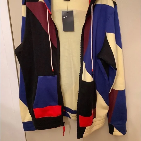 Nike Kylie Irving Fleece Full Zip Hoodie Multicolor Block - Picture 5 of 11